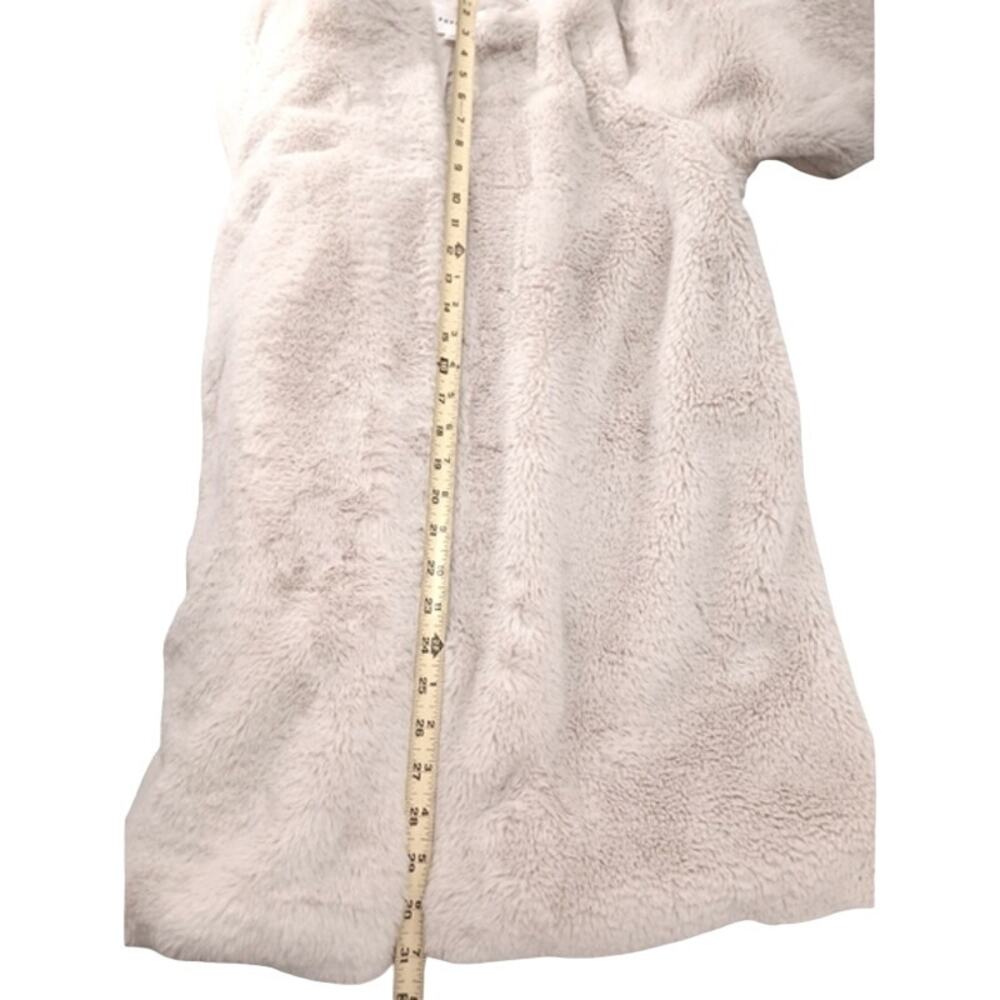 Popsugar Plush Teddy Coat Women's Size M IVORY Faux Fur Oversized Boxy Relaxed - Picture 11 of 16